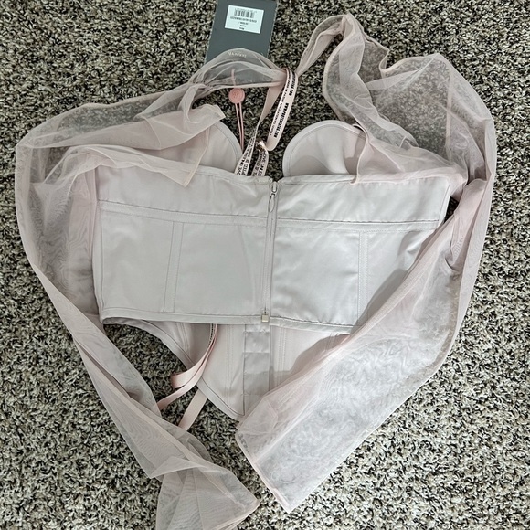 House of CB Mina Corset Top with Sheer Sleeves - Picture 5 of 5